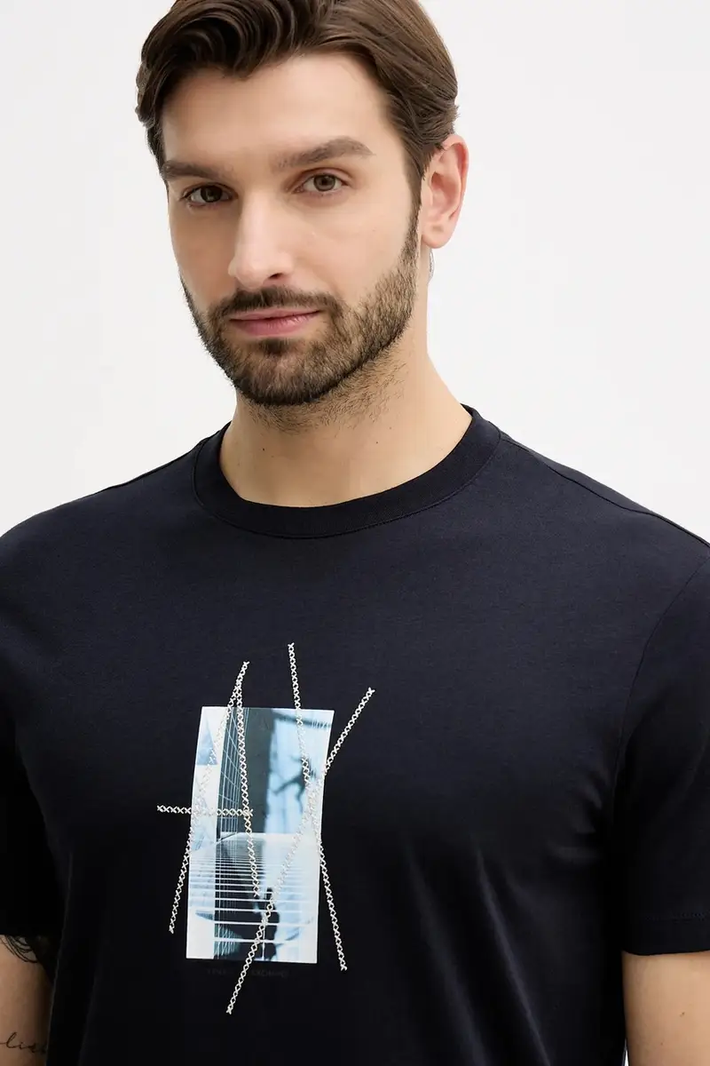 Armani Exchange T-shirt Blu 3956118 miniatura 4