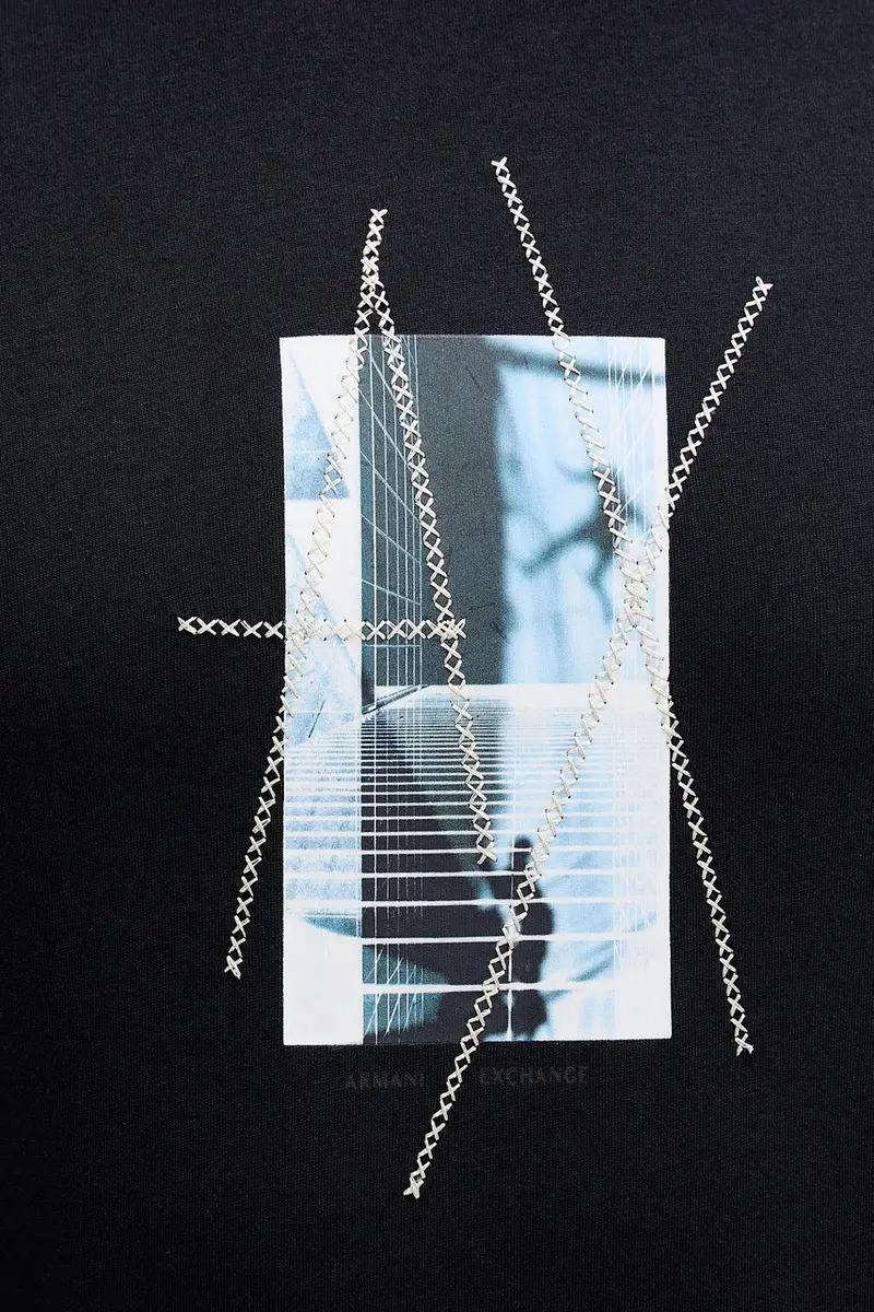 Armani Exchange T-shirt Blu 3956118 miniatura 5