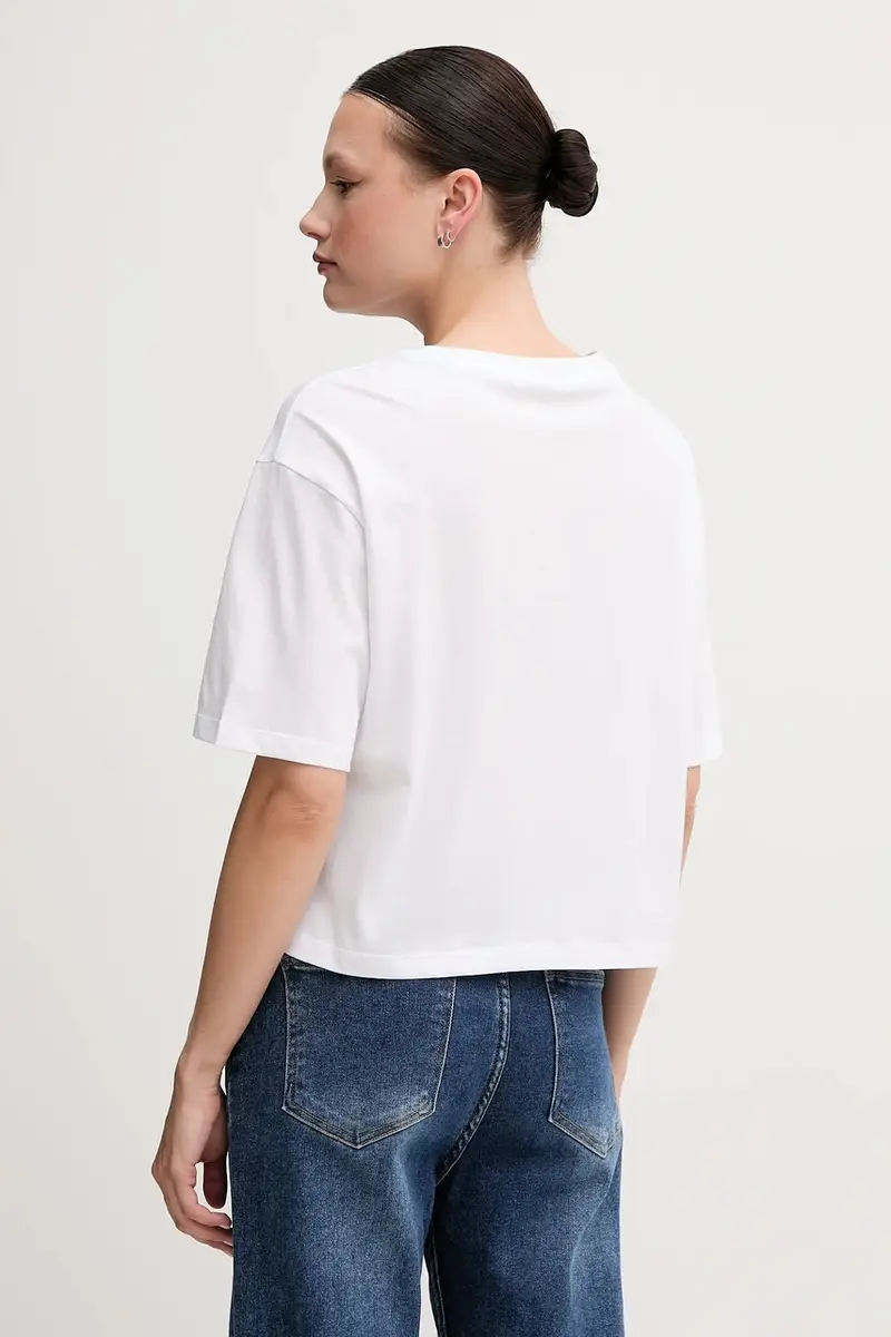 t-shirt in cotone colore bianco XW000520 AF10359 miniatura 2