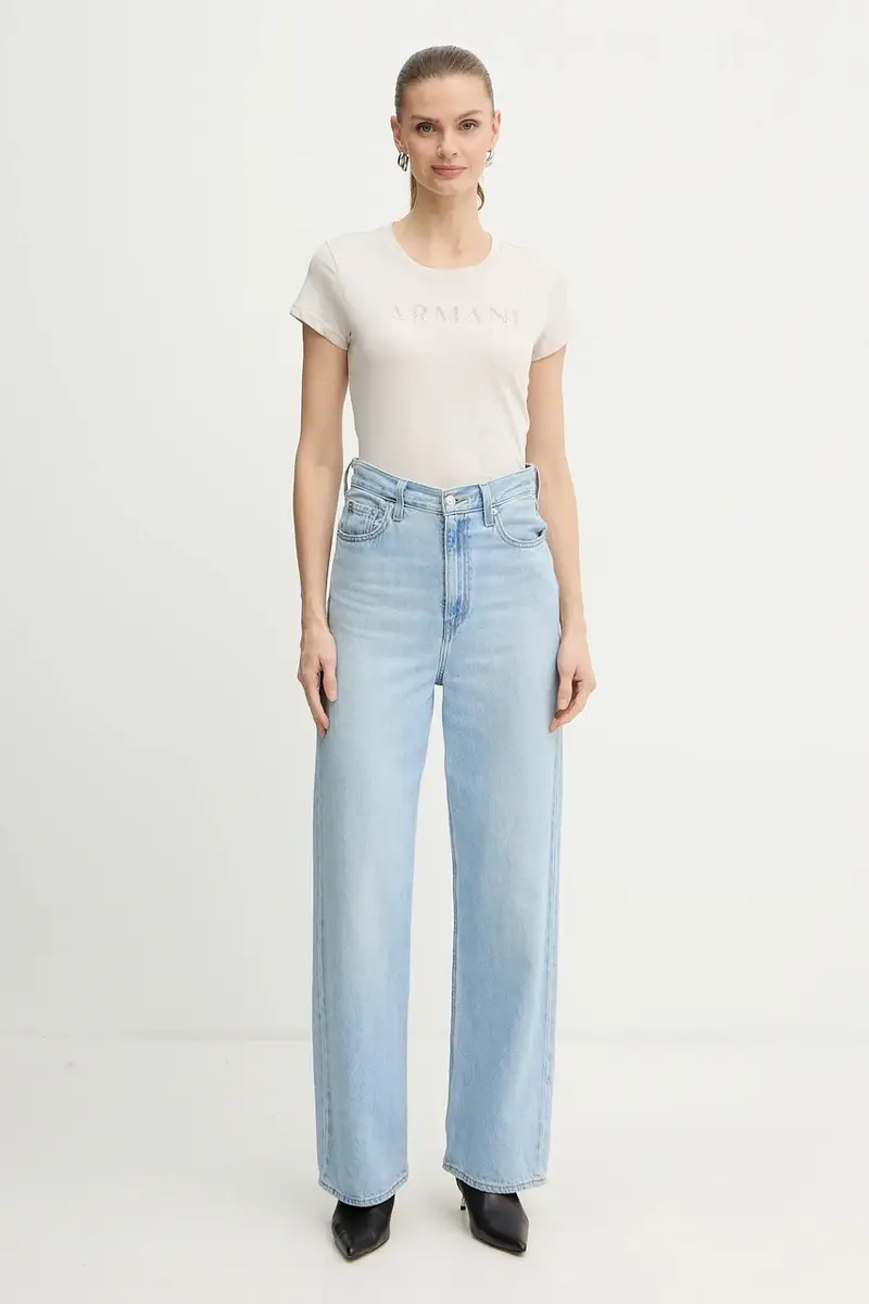 Armani Exchange T-shirt Donna Beige 3918494 miniatura 2