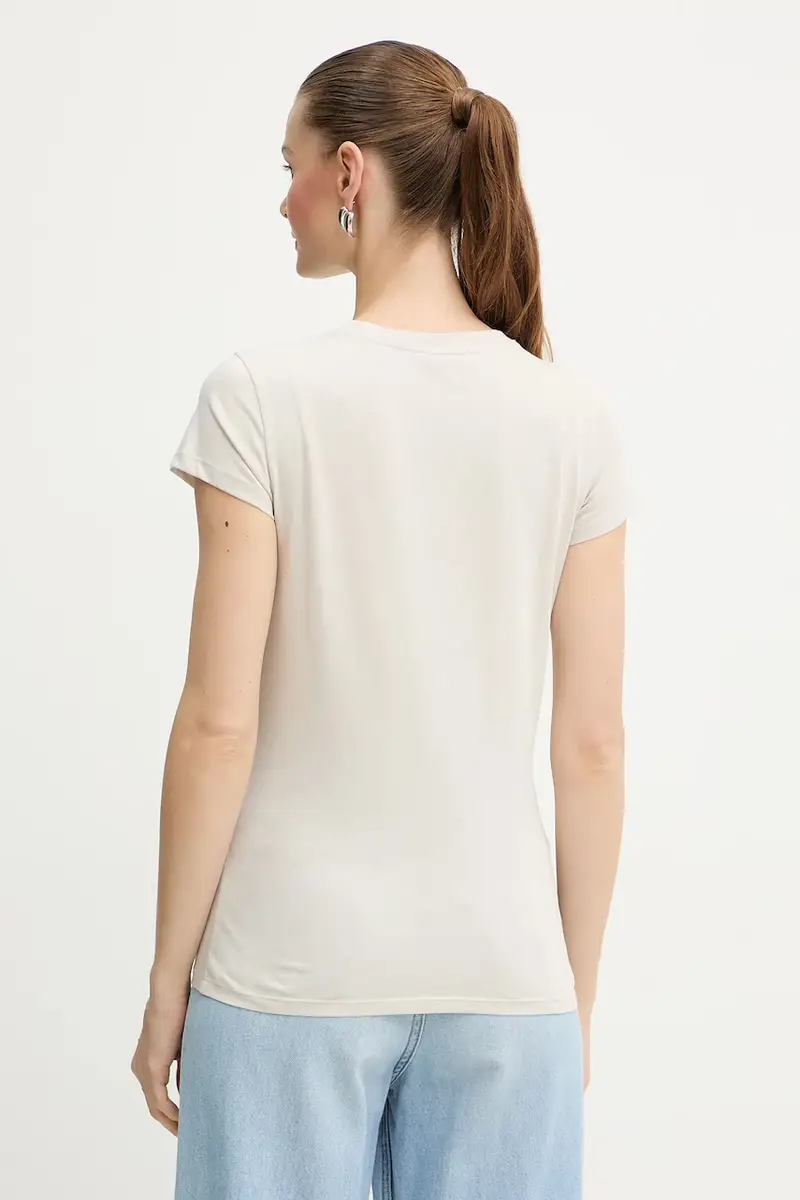 Armani Exchange T-shirt Donna Beige 3918494 miniatura 3