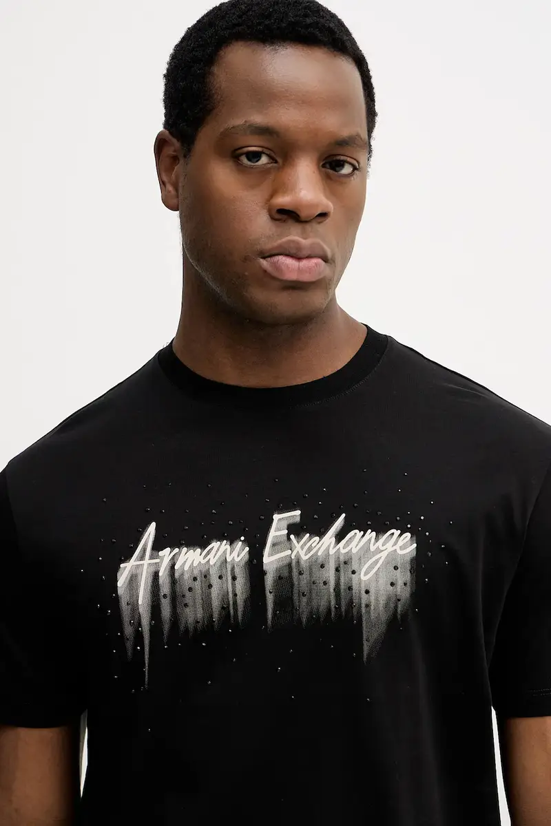 Armani Exchange T-shirt Nero 3957615 miniatura 4