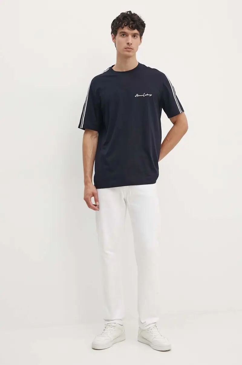 Armani Exchange T-shirt Uomo Blu 3767474 miniatura 2
