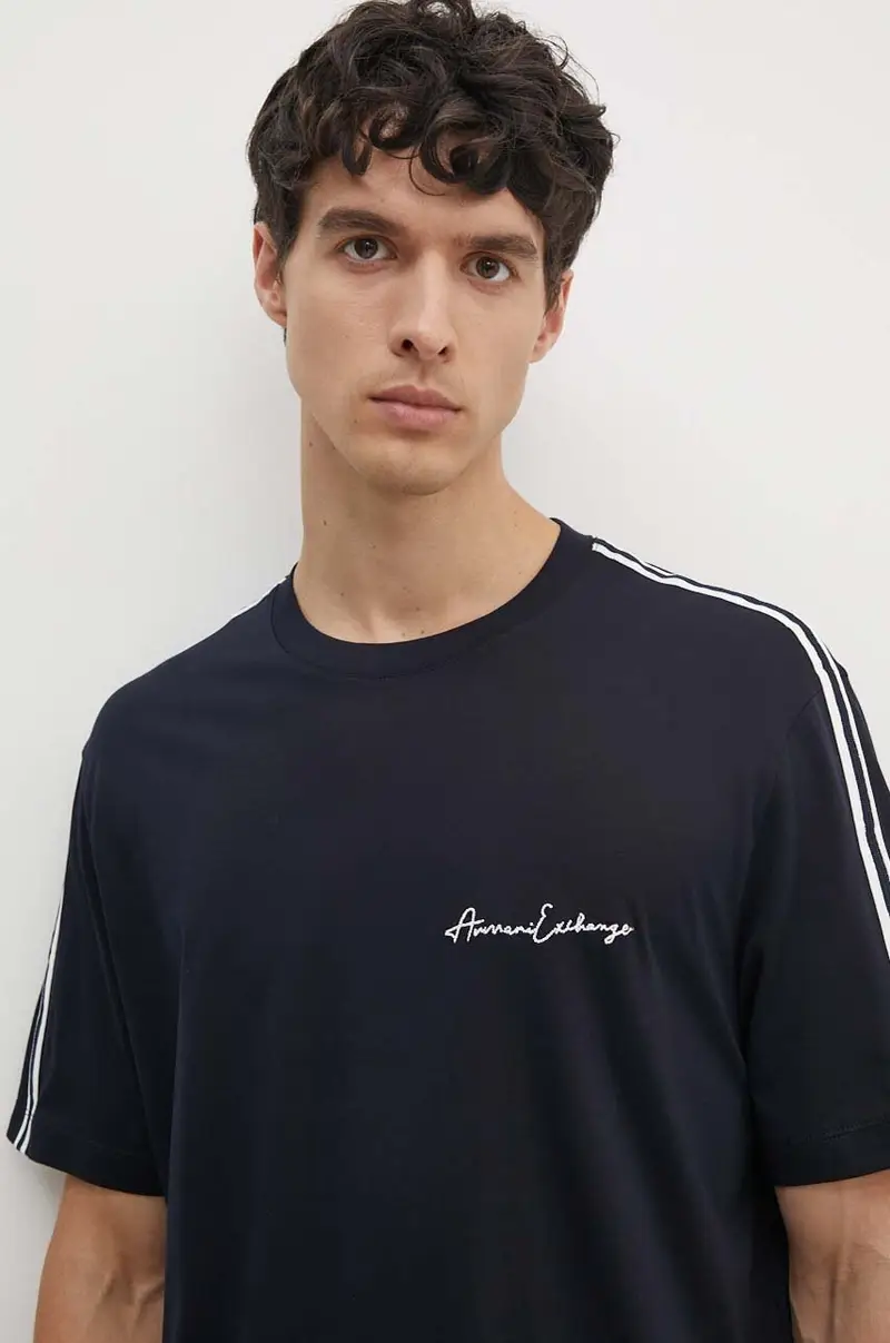 Armani Exchange T-shirt Uomo Blu 3767474 miniatura 4