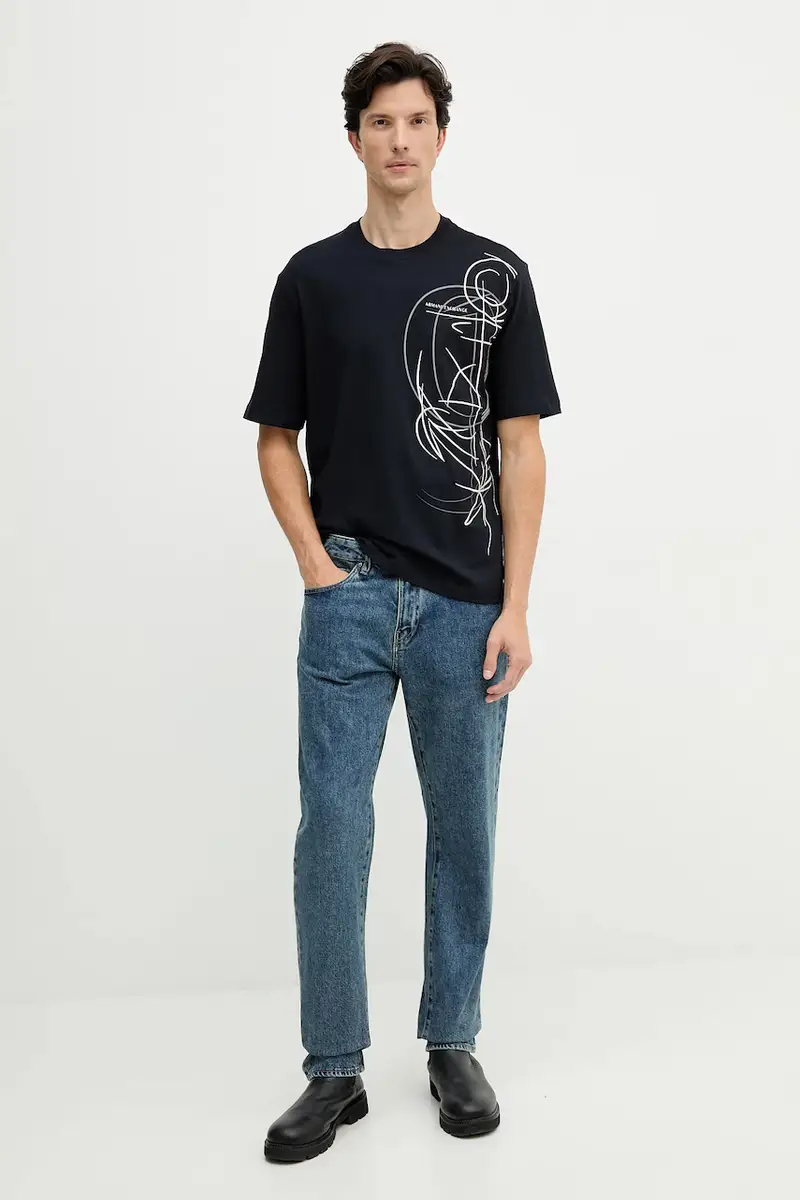 Armani Exchange T-shirt Uomo Blu 3595370 miniatura 2