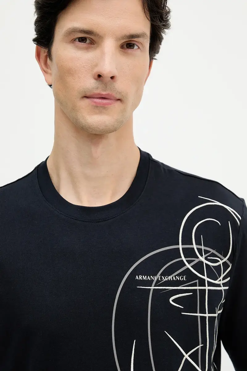 Armani Exchange T-shirt Uomo Blu 3595370 miniatura 4