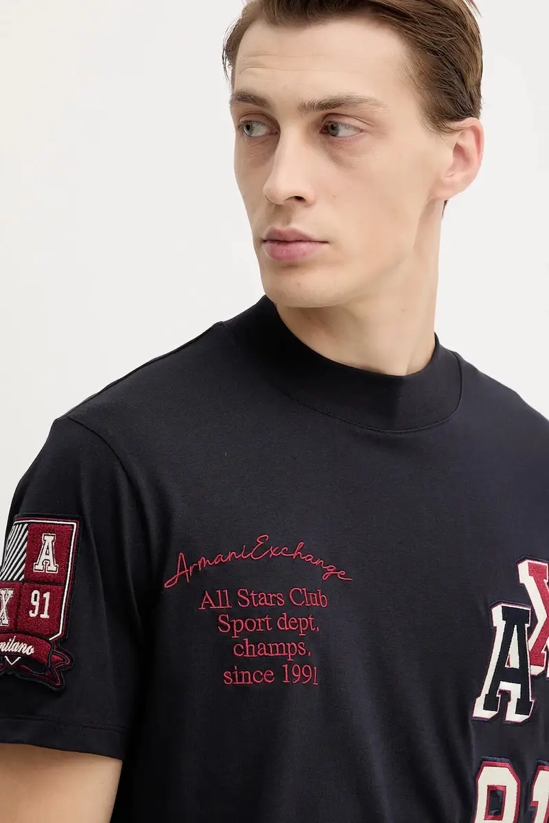 Armani Exchange T-shirt Uomo Blu 3593640 miniatura 4