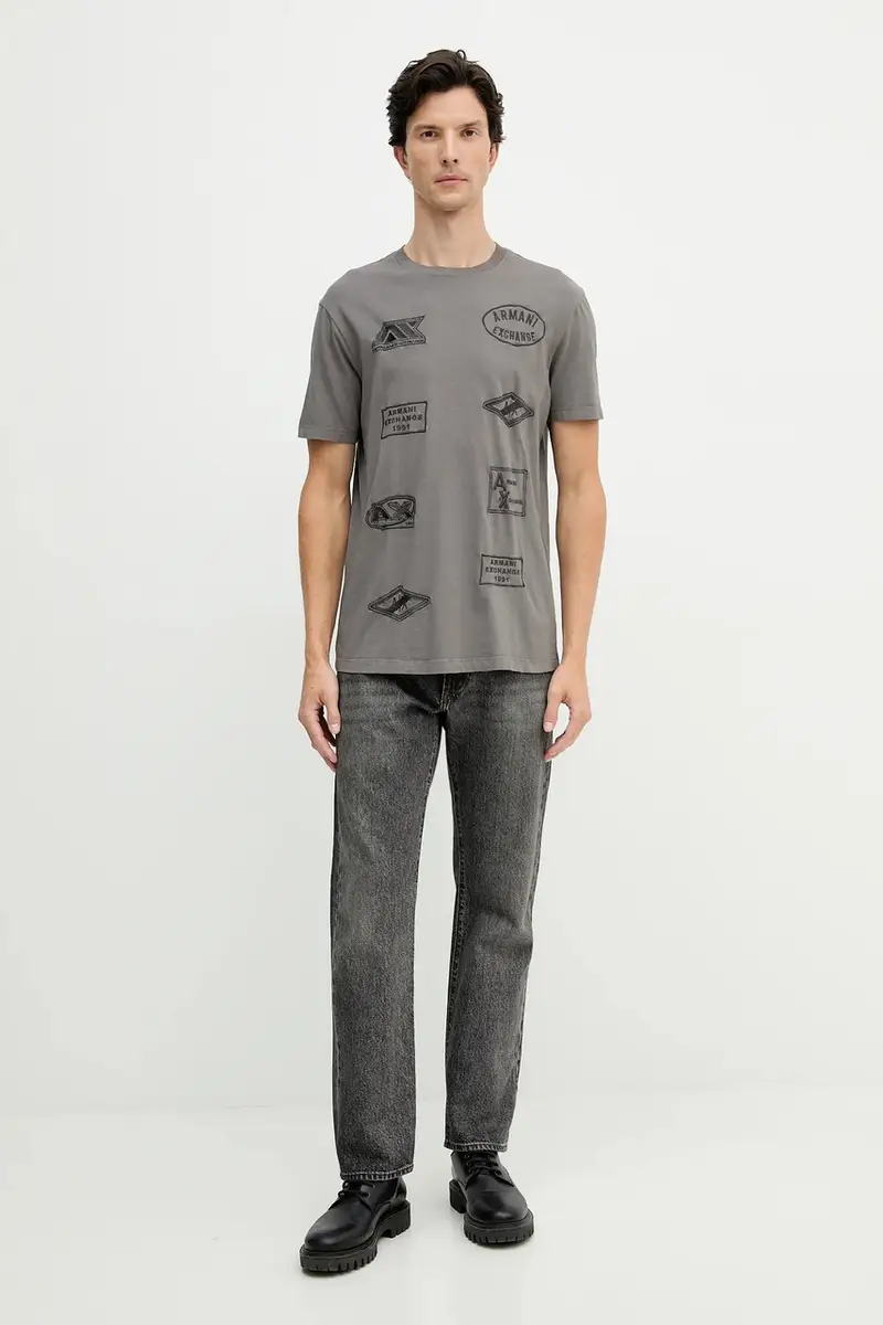 Armani Exchange T-shirt Uomo Grigio 3611170 miniatura 2