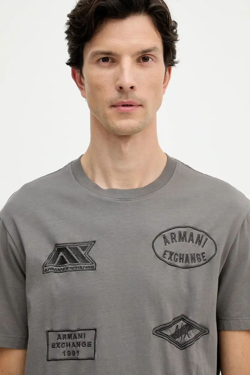 Armani Exchange T-shirt Uomo Grigio 3611170 miniatura 4
