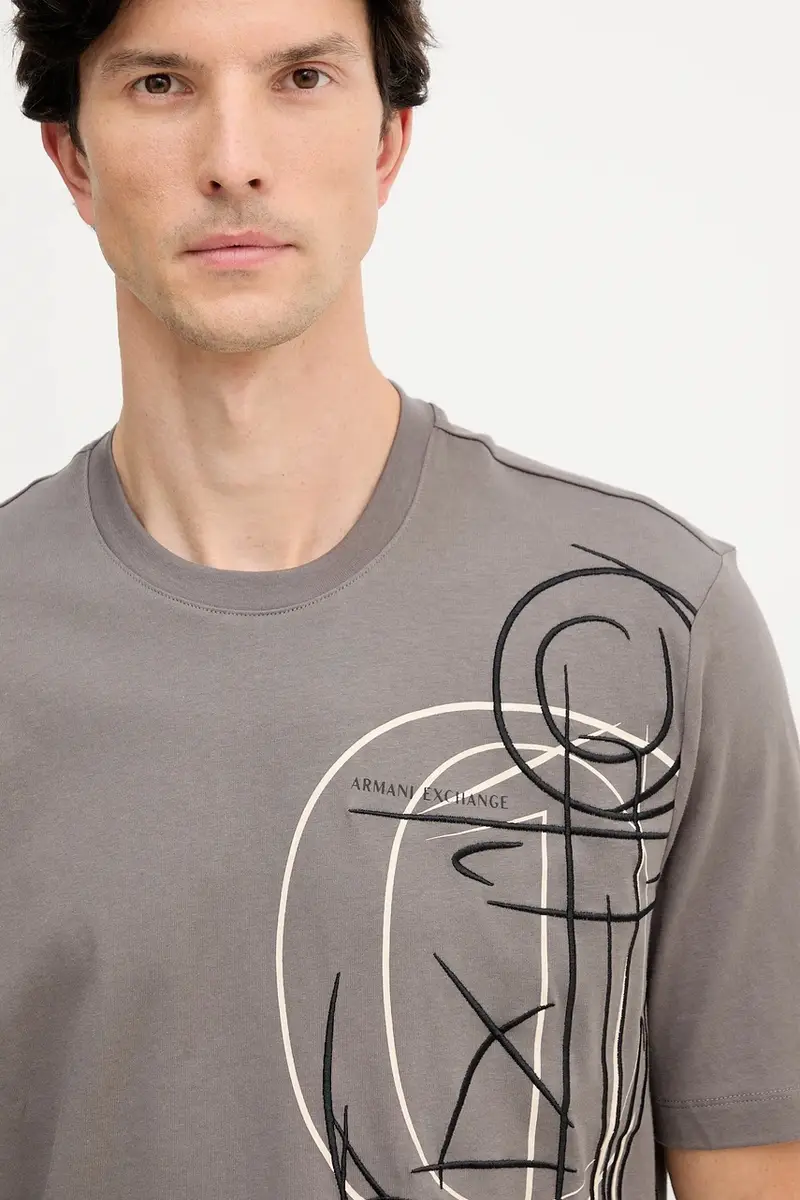 Armani Exchange T-shirt Uomo Marrone 3619604 miniatura 4