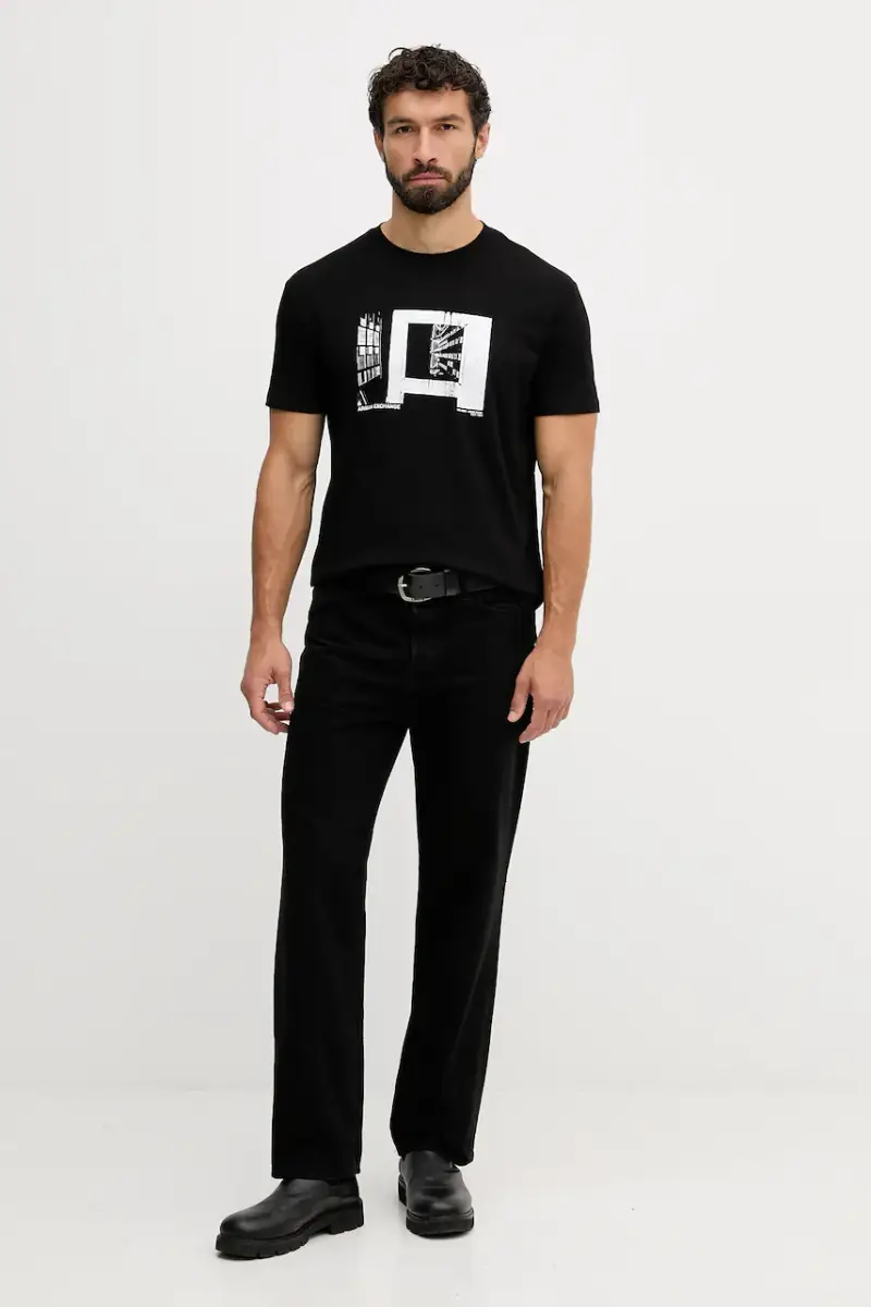 Armani Exchange T-shirt Uomo Nero 3648127 miniatura 2