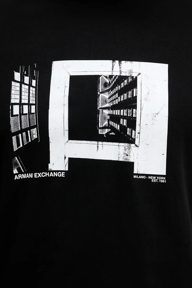 Armani Exchange T-shirt Uomo Nero 3648127 miniatura 5