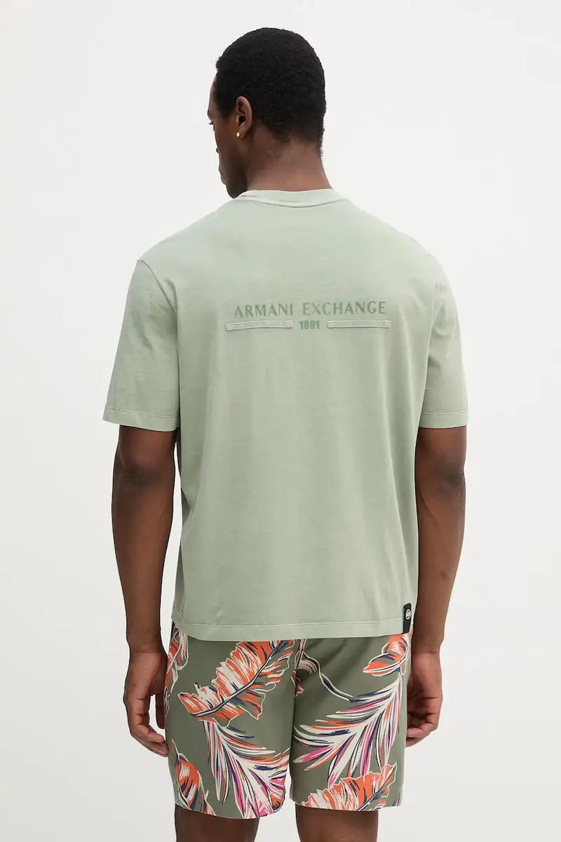 Armani Exchange T-shirt Uomo Verde 3669246 miniatura 3