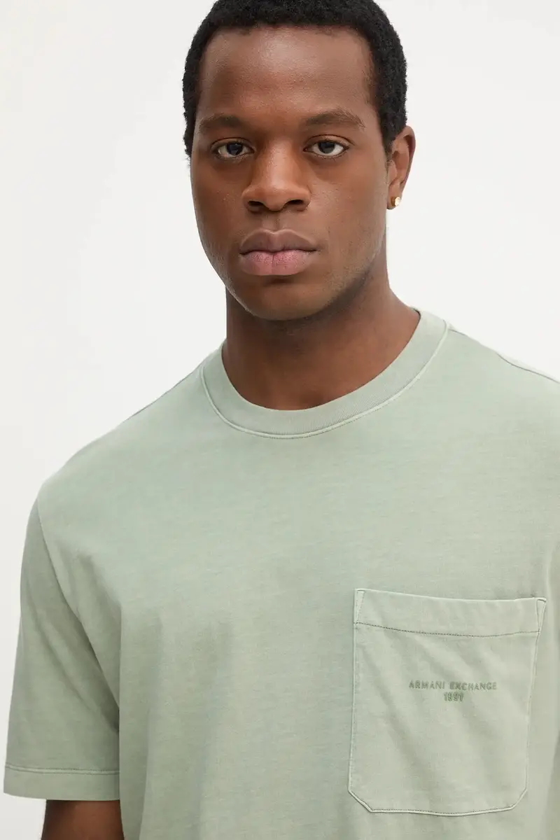 Armani Exchange T-shirt Uomo Verde 3669246 miniatura 4