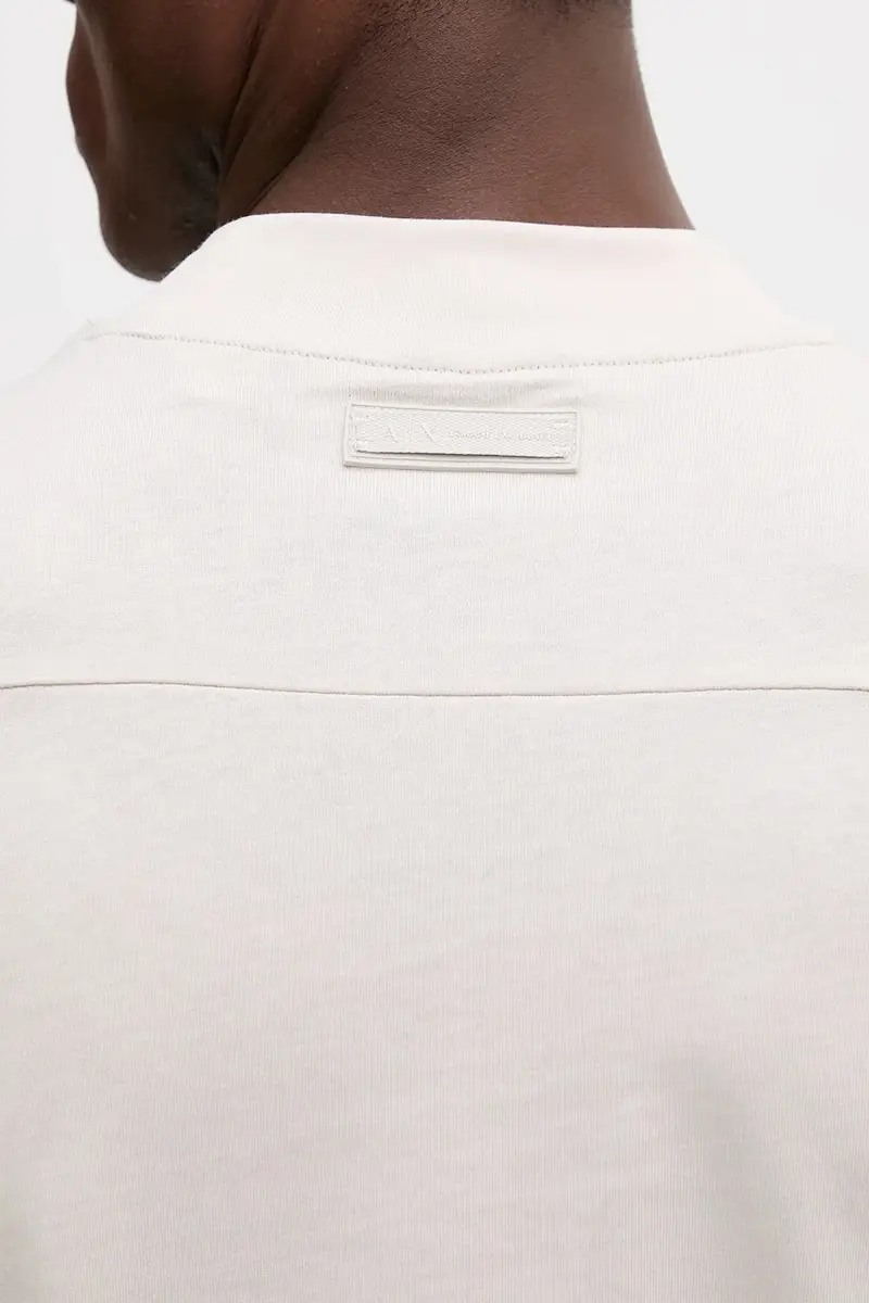 top a maniche lunghe in cotone colore beige XM001427 AF10362 miniatura 5