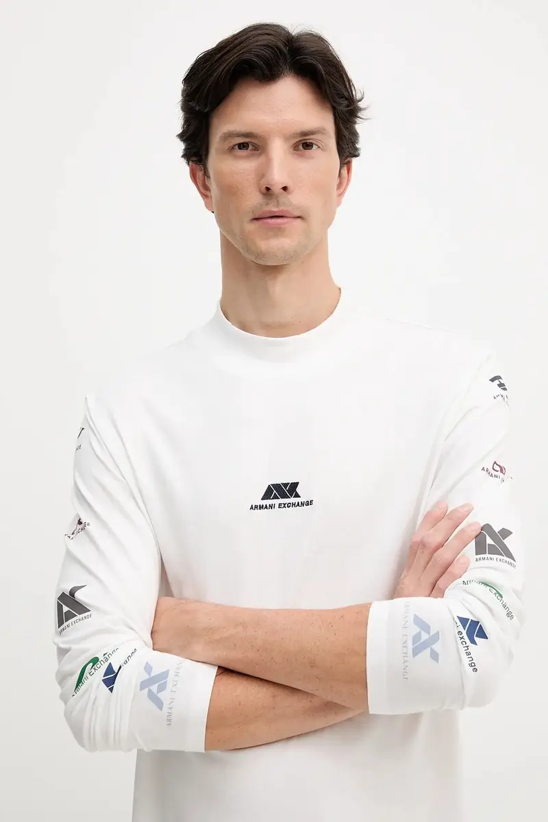 top a maniche lunghe in cotone colore bianco XM001434 AF10362 miniatura 4