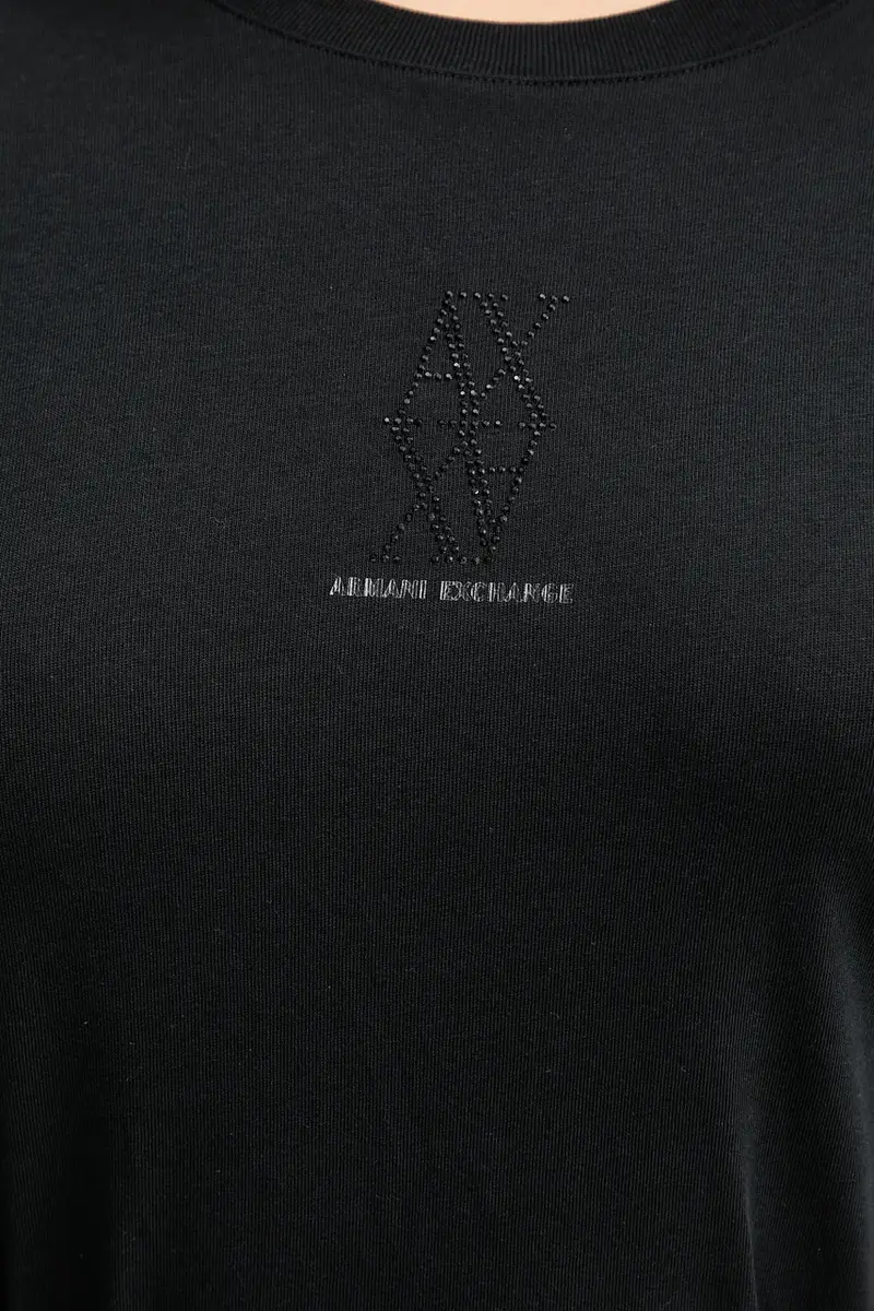 top a maniche lunghe in cotone colore nero XW001350 AF17172 miniatura 5