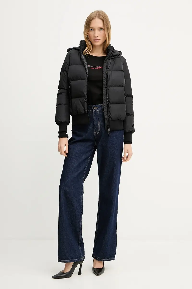 top a maniche lunghe in cotone colore nero XW001360 AF10356 miniatura 2