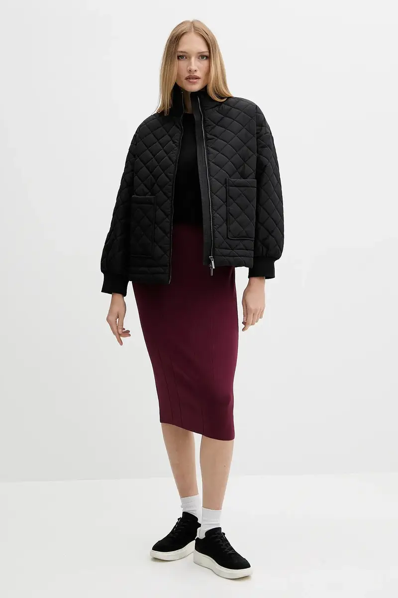 top a maniche lunghe in cotone colore nero XW001450 AF10356 miniatura 2