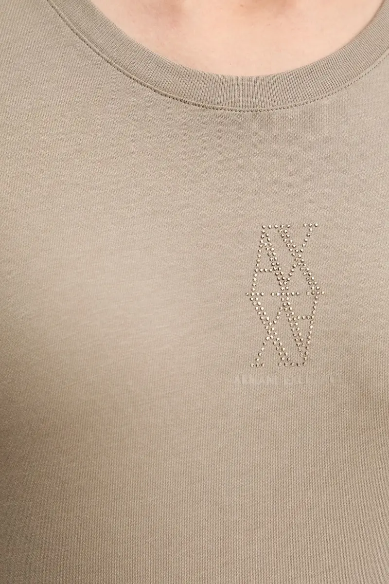 top a maniche lunghe in cotone colore verde XW001350 AF17172 miniatura 5