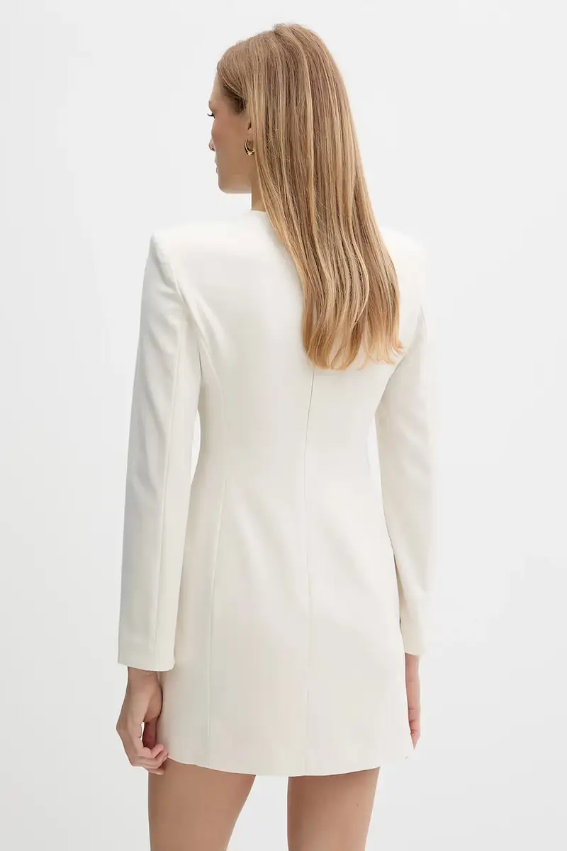 vestito con aggiunta di lana colore beige XW000661 AF16142 miniatura 3