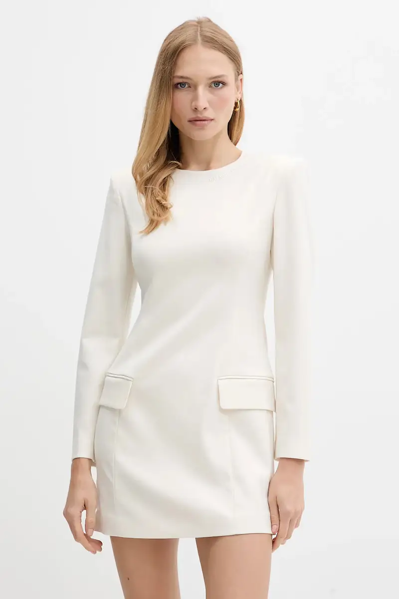 vestito con aggiunta di lana colore beige XW000661 AF16142