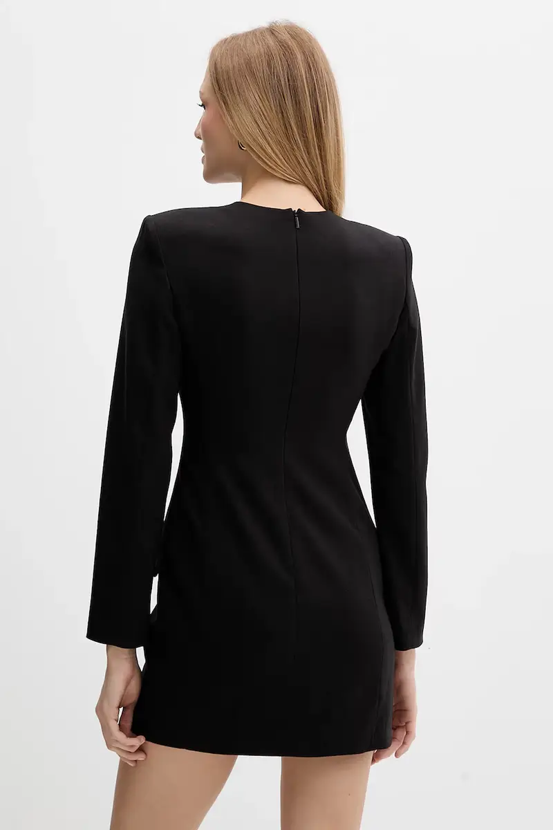 vestito con aggiunta di lana colore nero XW000661 AF16142 miniatura 3