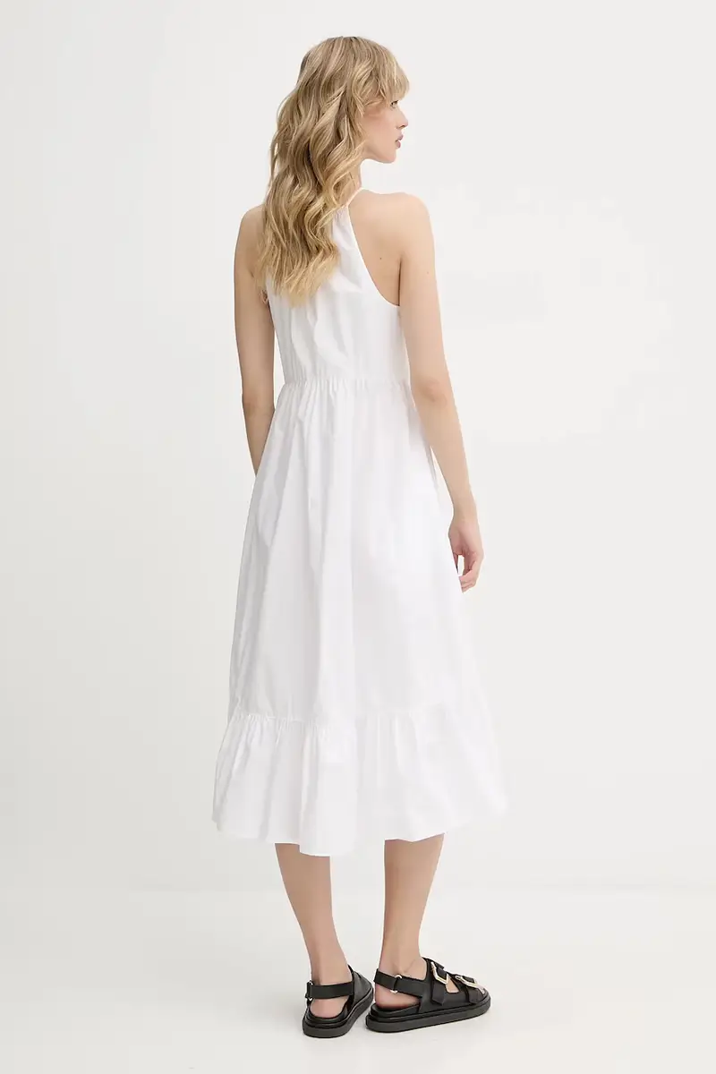 vestito in cotone colore bianco XW000477 AF12812 miniatura 3