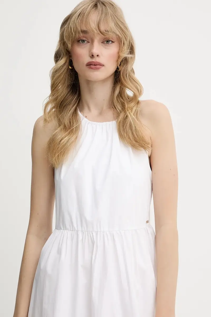 vestito in cotone colore bianco XW000477 AF12812 miniatura 4