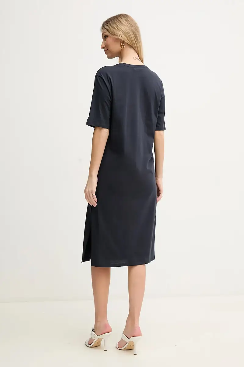 vestito in cotone colore blu navy XW000353 AF10359 miniatura 3