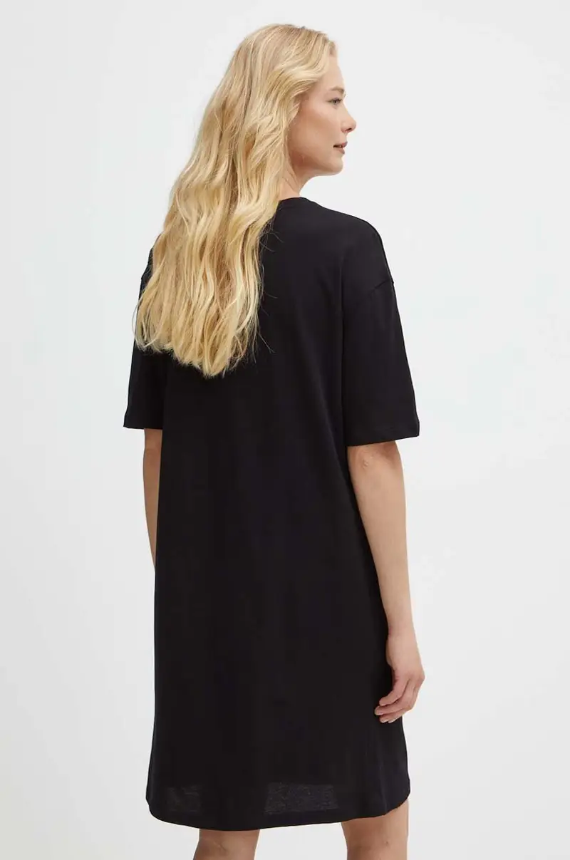 vestito in cotone colore nero 6DYA79 YJ3RZ miniatura 3