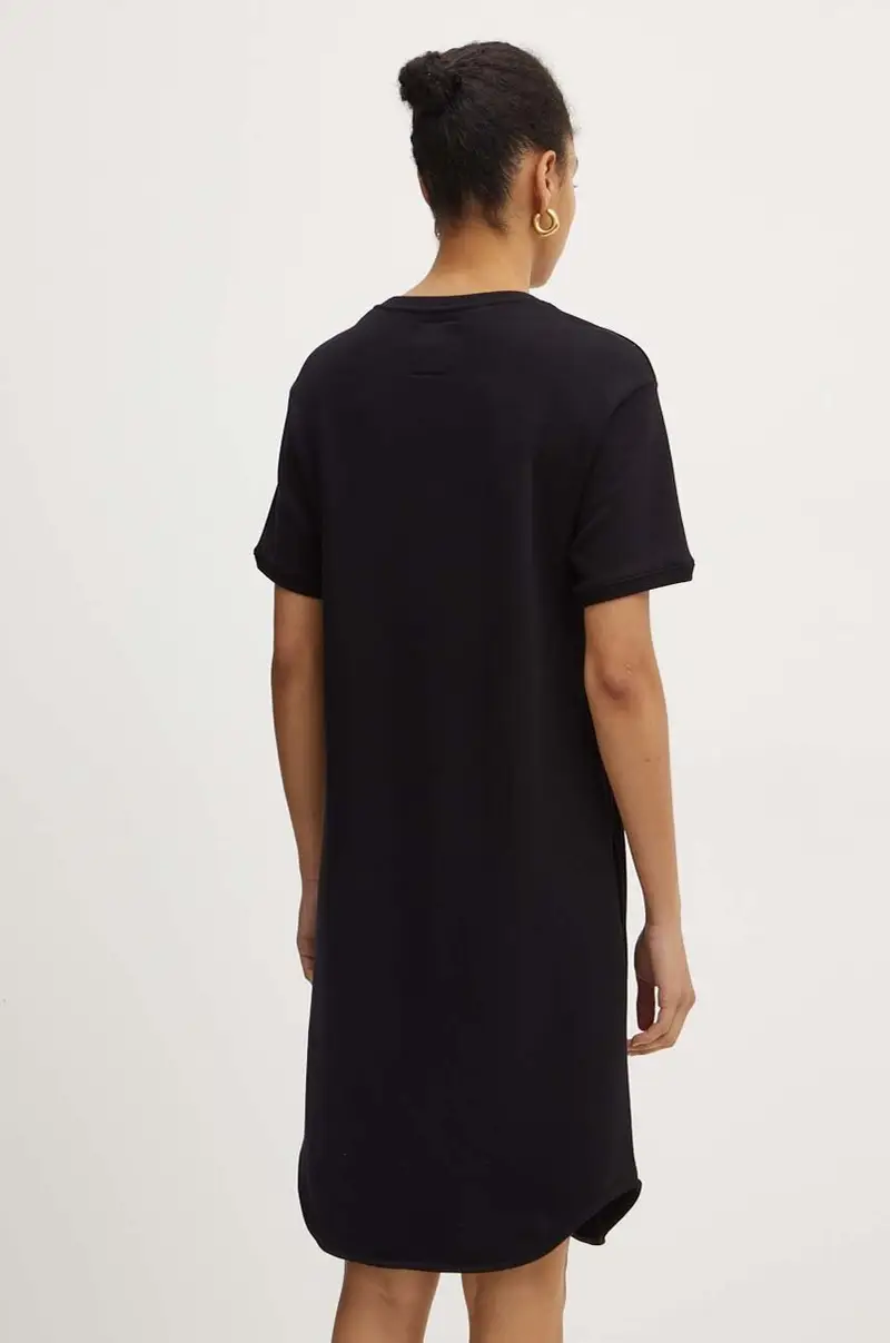 vestito in cotone colore nero 8NYAGY YJ68Z miniatura 3