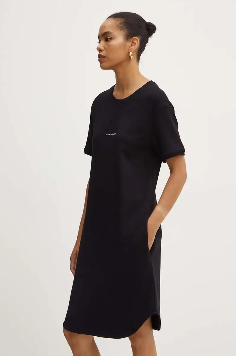 vestito in cotone colore nero 8NYAGY YJ68Z