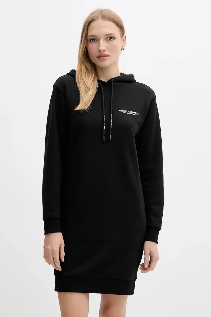 vestito in cotone colore nero XW001453 AF10830