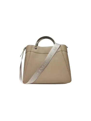 Armani Exchange Wave Large Tote With Webb Strap, Shopping L Donna, Beige (Off Road), Taglia unica miniatura 2