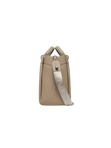 Armani Exchange Wave Large Tote With Webb Strap, Shopping L Donna, Beige (Off Road), Taglia unica miniatura 3