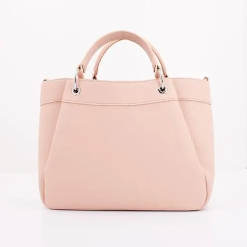 Armani Exchange Wave Medium Tote with Webb Strap Shopping M, alba, taglia unica miniatura 2