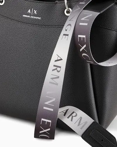 Armani Exchange Woman's Shopping L, Acquistare L da Donna, Black, Taglia Unica miniatura 3