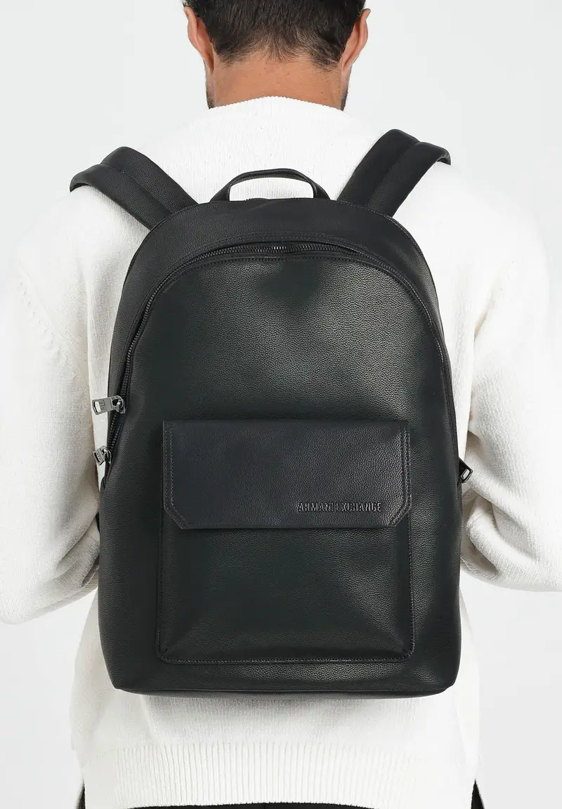 ARMANI EXCHANGE Zaino nero da uomo miniatura 3