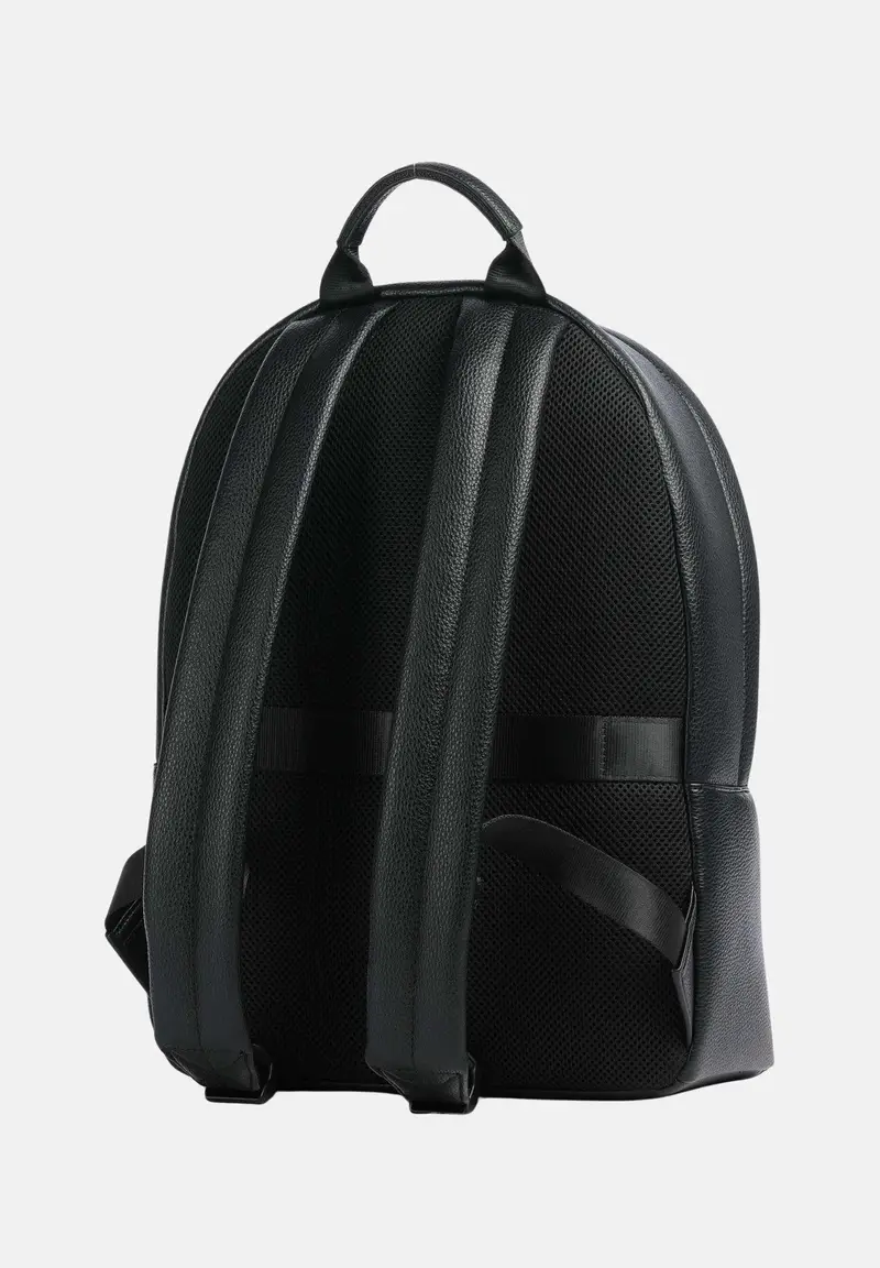 Zaino nero da uomo con logo miniatura 2