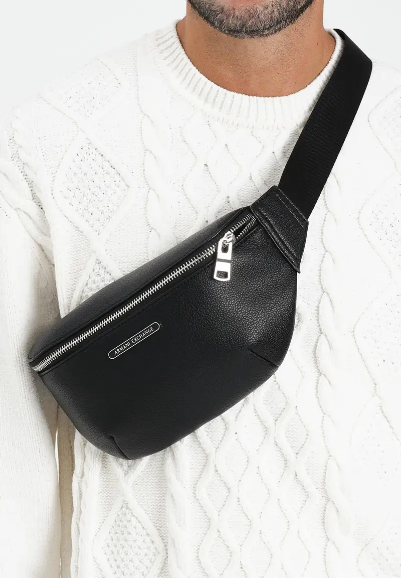 Armani Exchange Marsupio Uomo Nero 1284812 miniatura 3