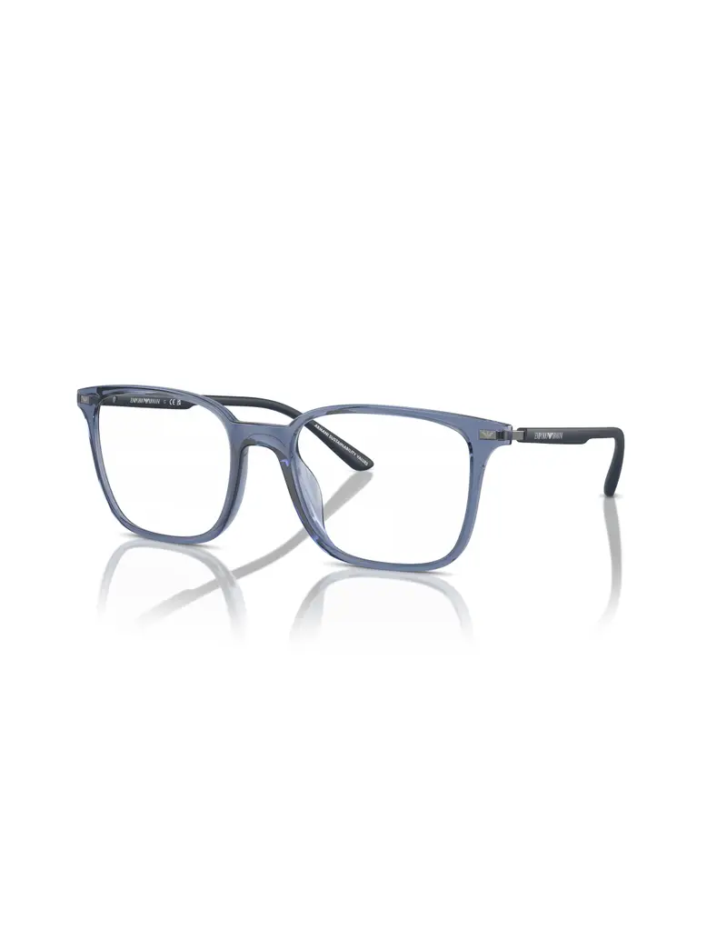 Occhiali da vista EMPORIO ARMANI EA3242U 6108 52 Shiny Transparent Blue