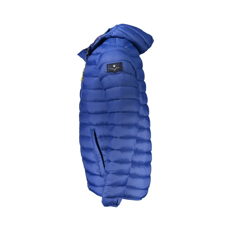 Giubbotto Uomo Blu con Cappuccio e Logo miniatura 3