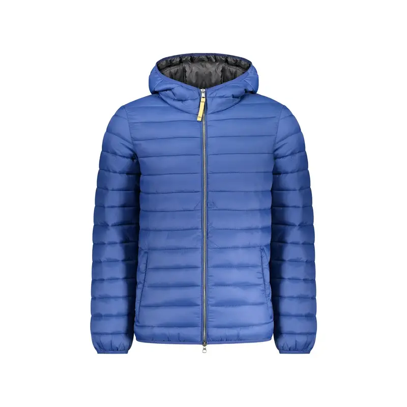 Giubbotto Uomo Blu con Cappuccio e Zip