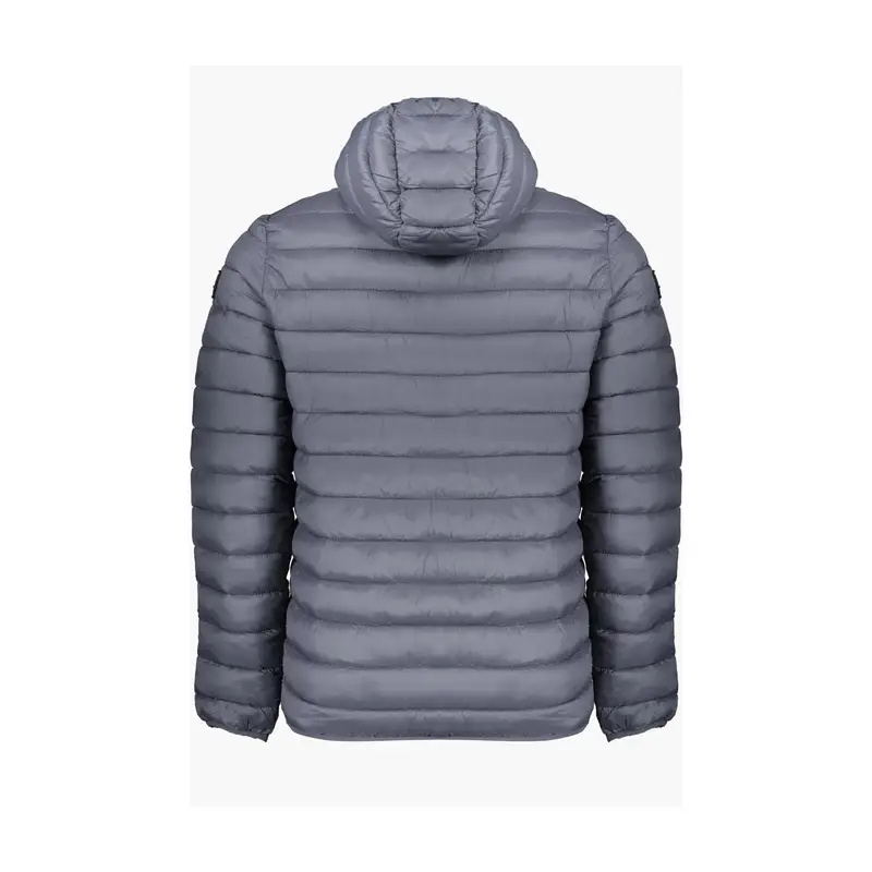 Giubbotto Uomo Grigio con Cappuccio e Logo miniatura 2