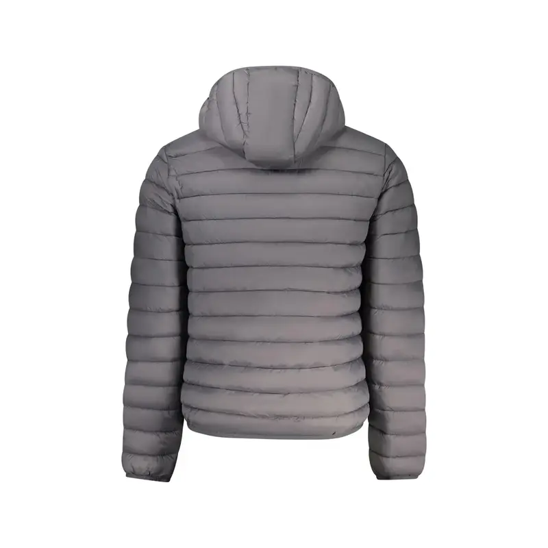 Giubbotto Uomo Grigio con Cappuccio e Logo miniatura 2