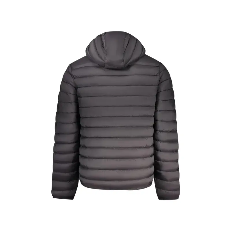 Giubbotto Uomo Nero con Cappuccio e Logo miniatura 2