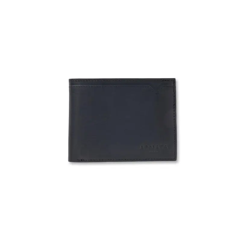 Portafoglio blu da uomo con logo