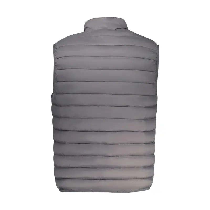 Smanicato Uomo Grigio con Zip e Logo miniatura 2