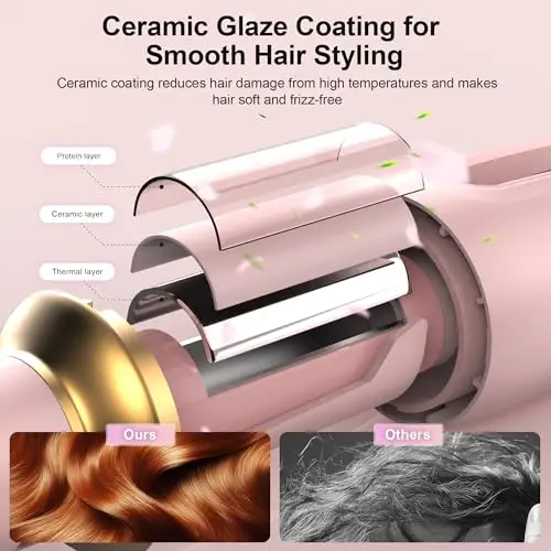 Arricciacapelli Automatico - Ferro Arricciacapelli Automatico 4 Temperatura Regolabile 30 mm con Display LCD Hair miniatura 2